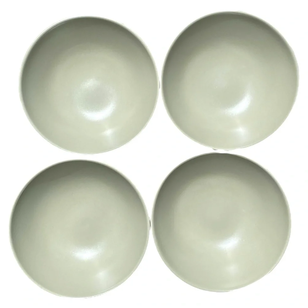 IKEA ☆ FÄRGKLAR Matte Sage Green Soup / Cereal Bowls #10866 ☆ Set of 4